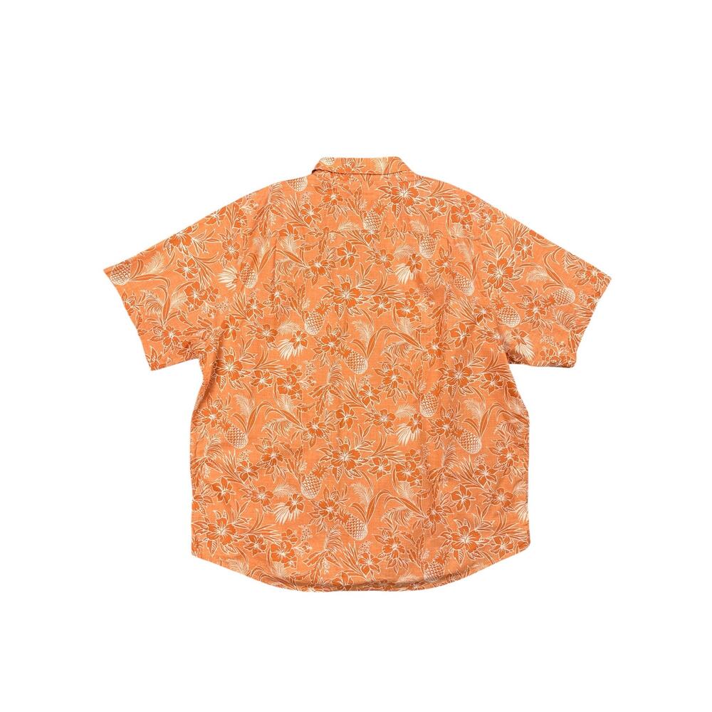 Tommy Bahama Texas Longhorns Hawaiian Cotton Camp Shirt Orange/White — Size 2XL - Picture 2 of 8